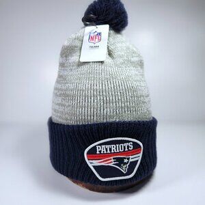 NFL New England Patriots Knit Toque Pom Pom Beanie Hat Unisex Adult Fall Winter